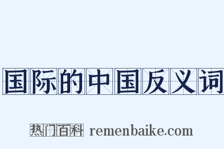 国际的中国反义词是什么意思的图片